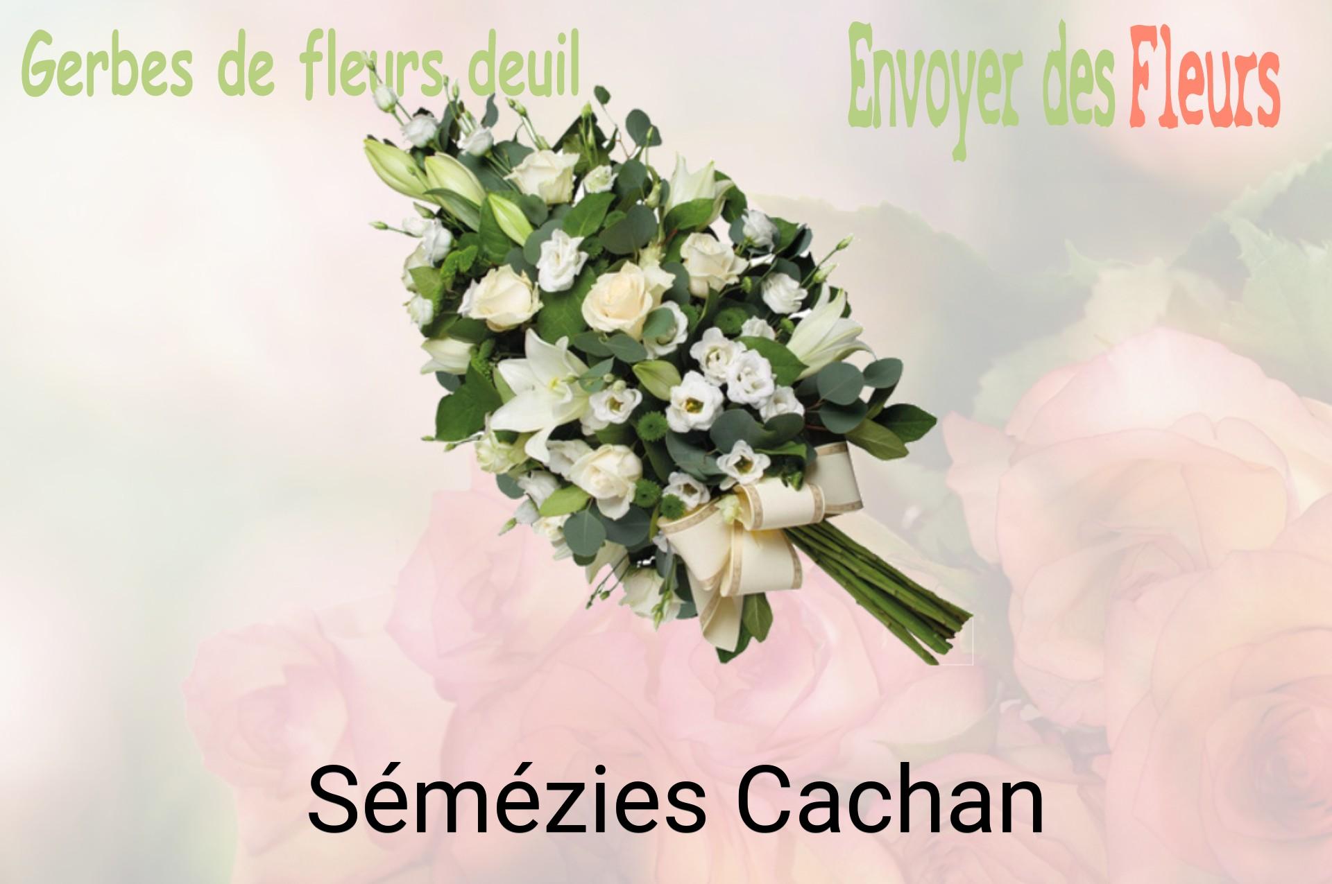 Gerbe de fleurs de deuil livrée à Sémézies-Cachan